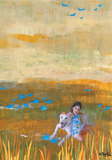 Φιλίππα, Ακρυλικό κολάζ, 30,5x23 εκ.