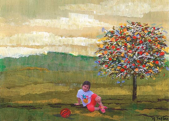 Φιλίππα, Ακρυλικό κολάζ, 30,5x23 εκ.