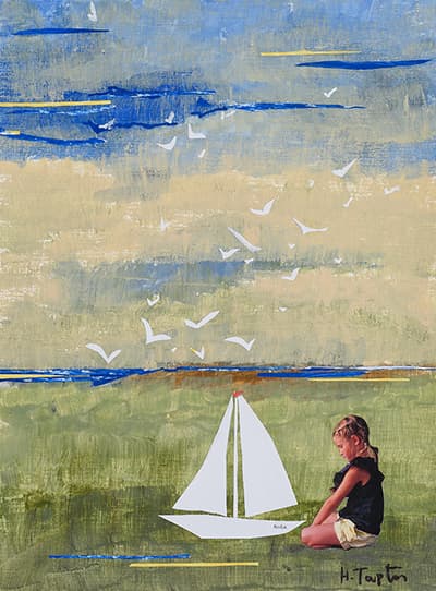 Νόρα, Ακρυλικό κολάζ, 30,5x23 εκ