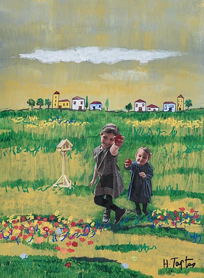 Μπίλυ - Σοφία, Ακρυλικό κολάζ, 30,5x23 εκ.