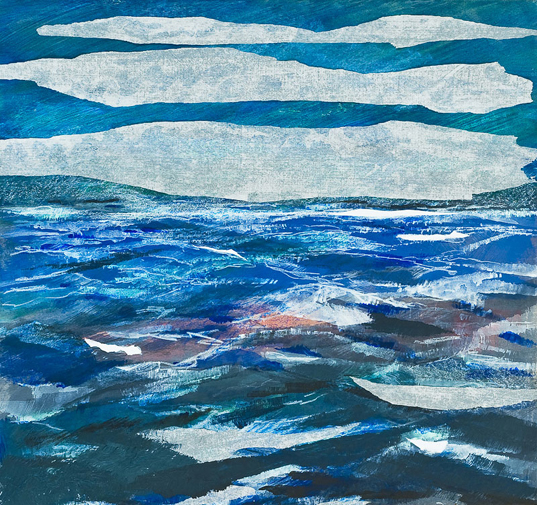 Ακρυλικό, Κολάζ σε Χαρτόνι, 49x52 εκ.